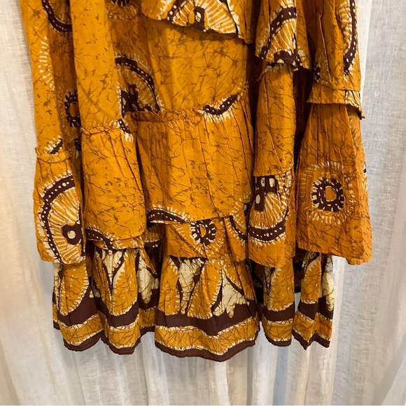 NWT Love the Label Anthropologie Adrienne Ruffled Boho Maxi Dress size large - Picture 10 of 16